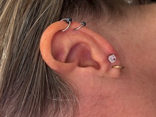 Double piercing by Emerald & Opal