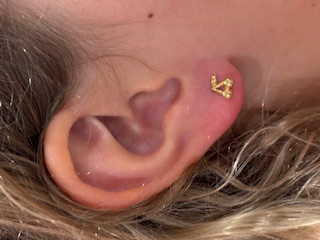 First piercing by Emerald & Opal